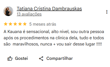 Avaliação de cliente no Google