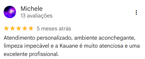 Avaliação de cliente no Google